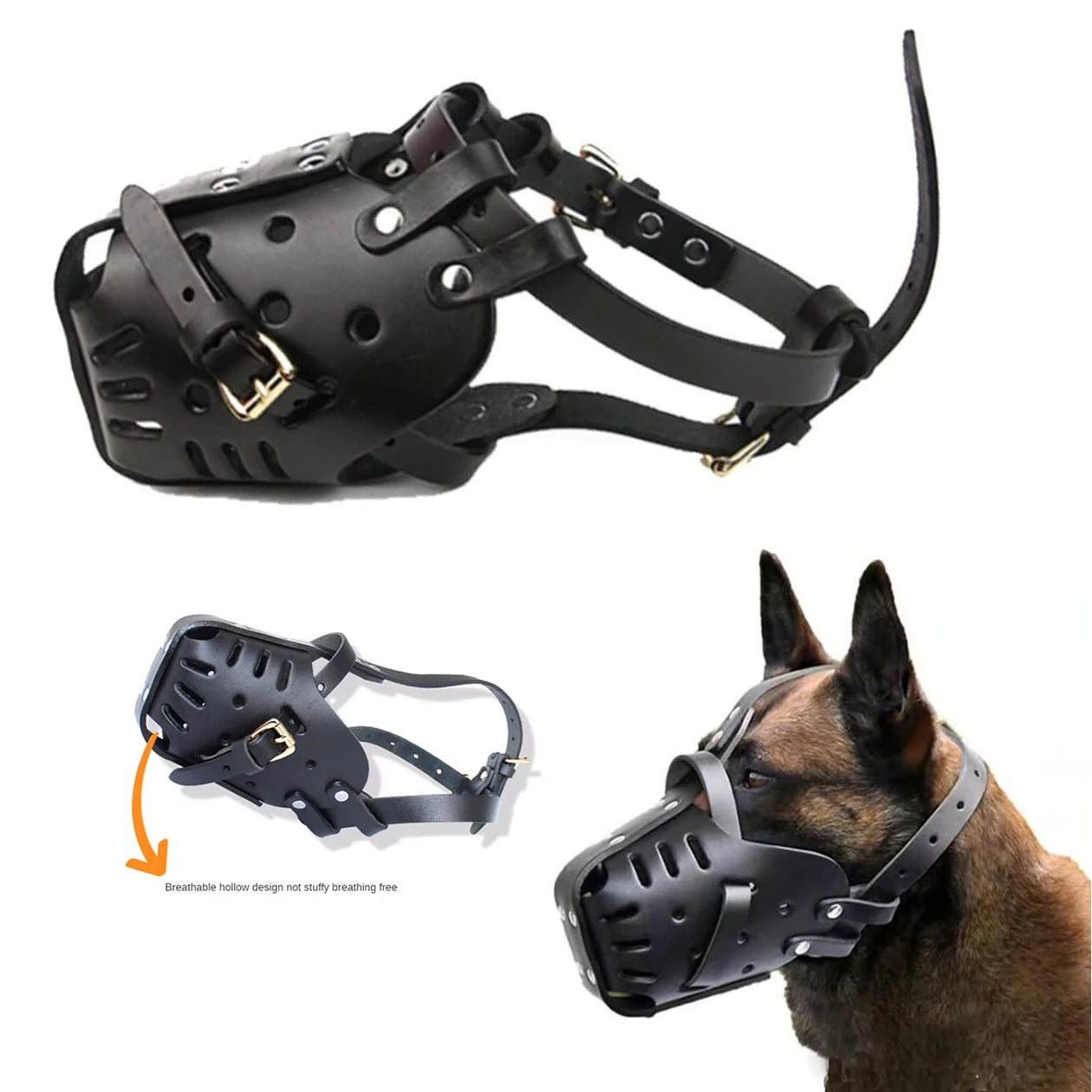Leather Dog Basket Muzzle