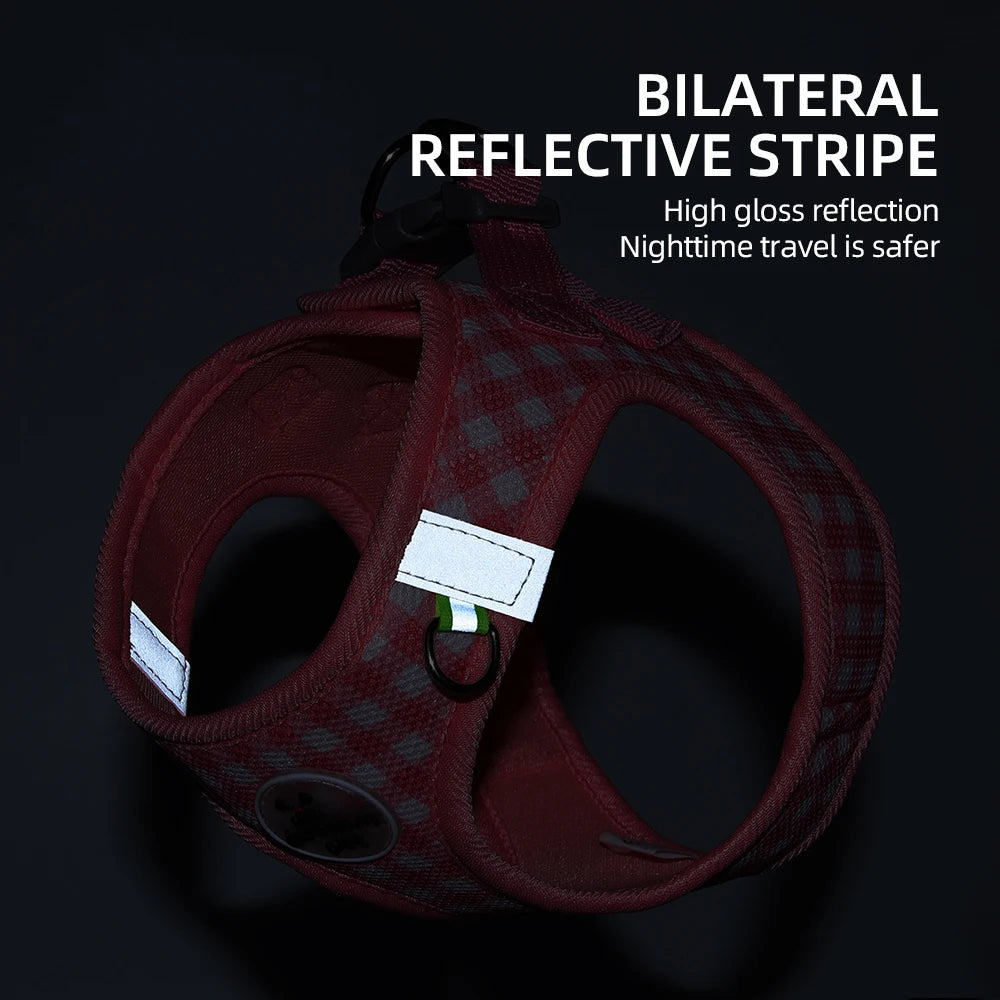 Plaid Cat Harness Leash