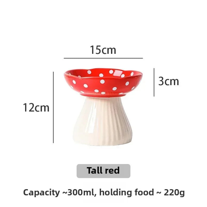 Mushroom Cat Feeding Bowl