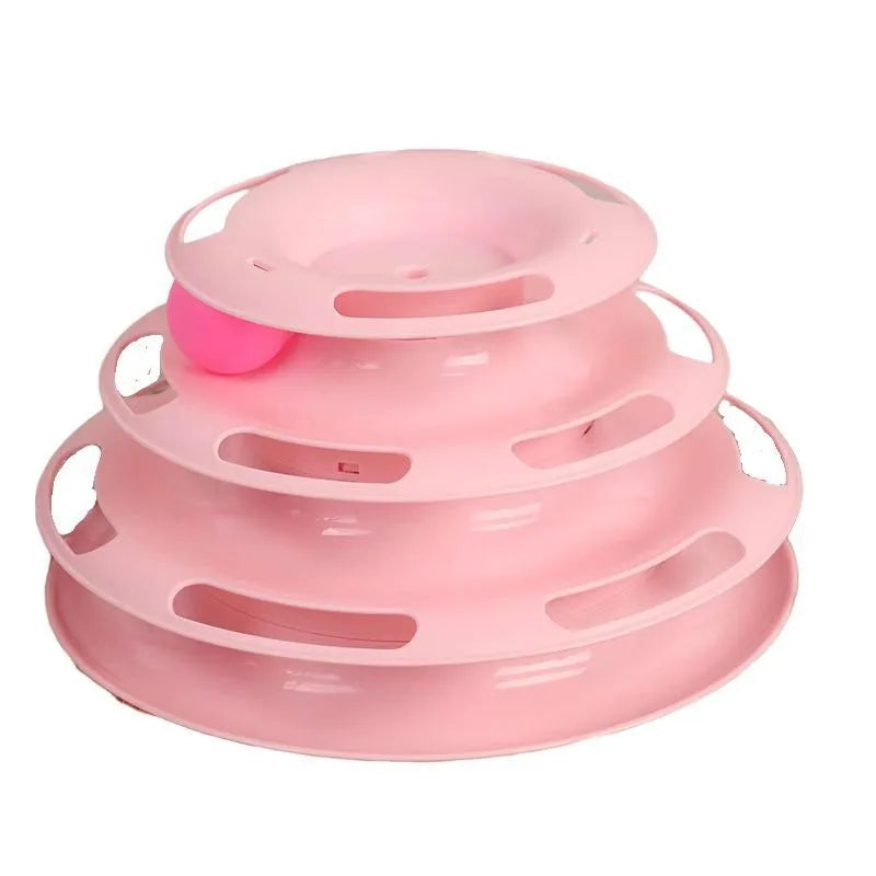 3-Layer Cat Ball Turntable Toy