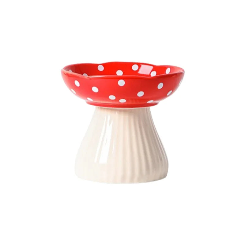 Mushroom Cat Feeding Bowl