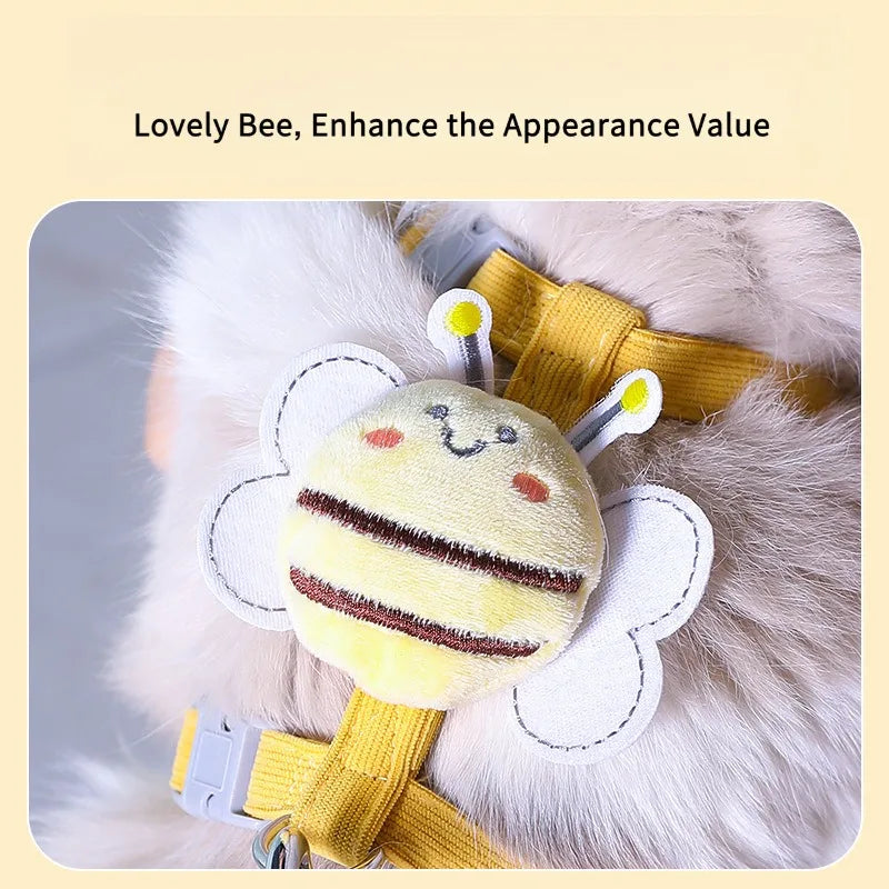 Bee Cat Vest Leash Set
