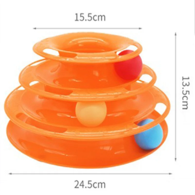 3-Layer Cat Ball Turntable Toy