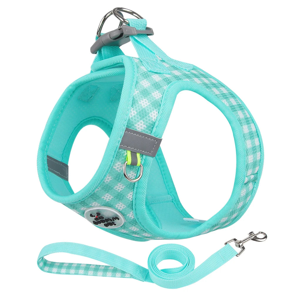 Plaid Cat Harness Leash