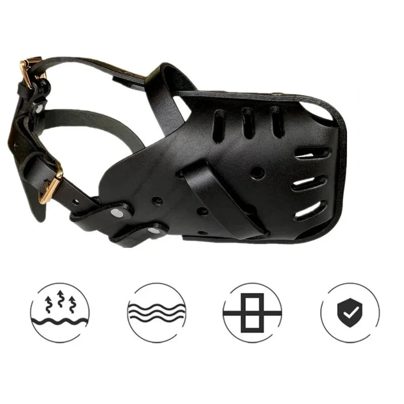 Leather Dog Basket Muzzle