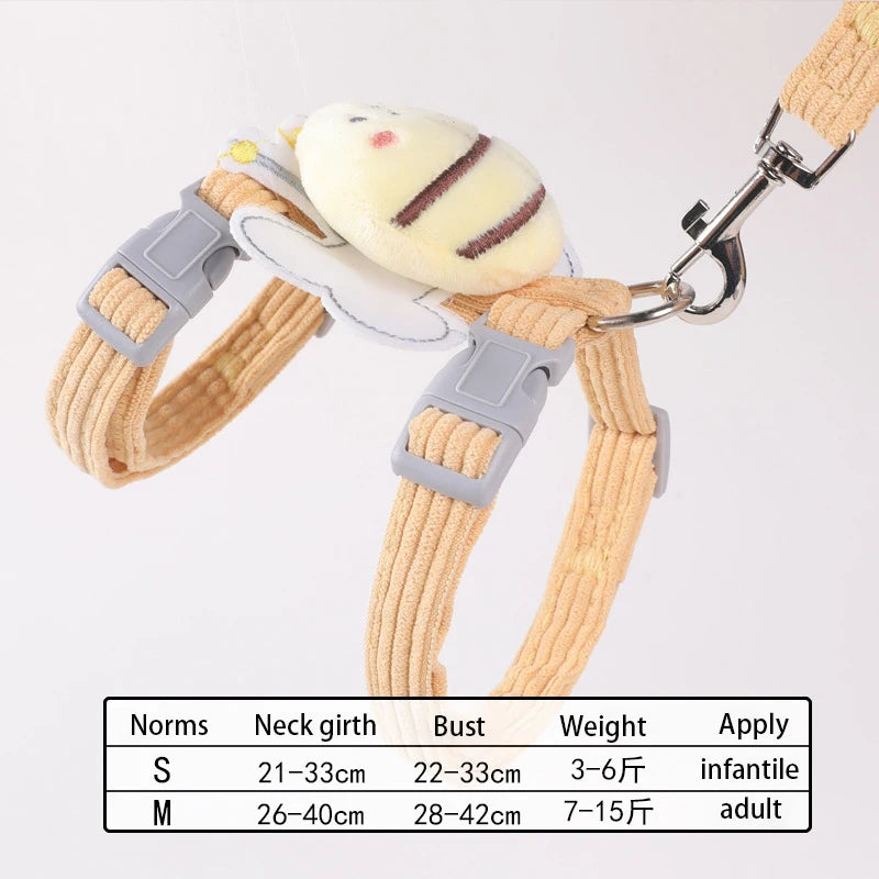 Bee Cat Harness Leash Set