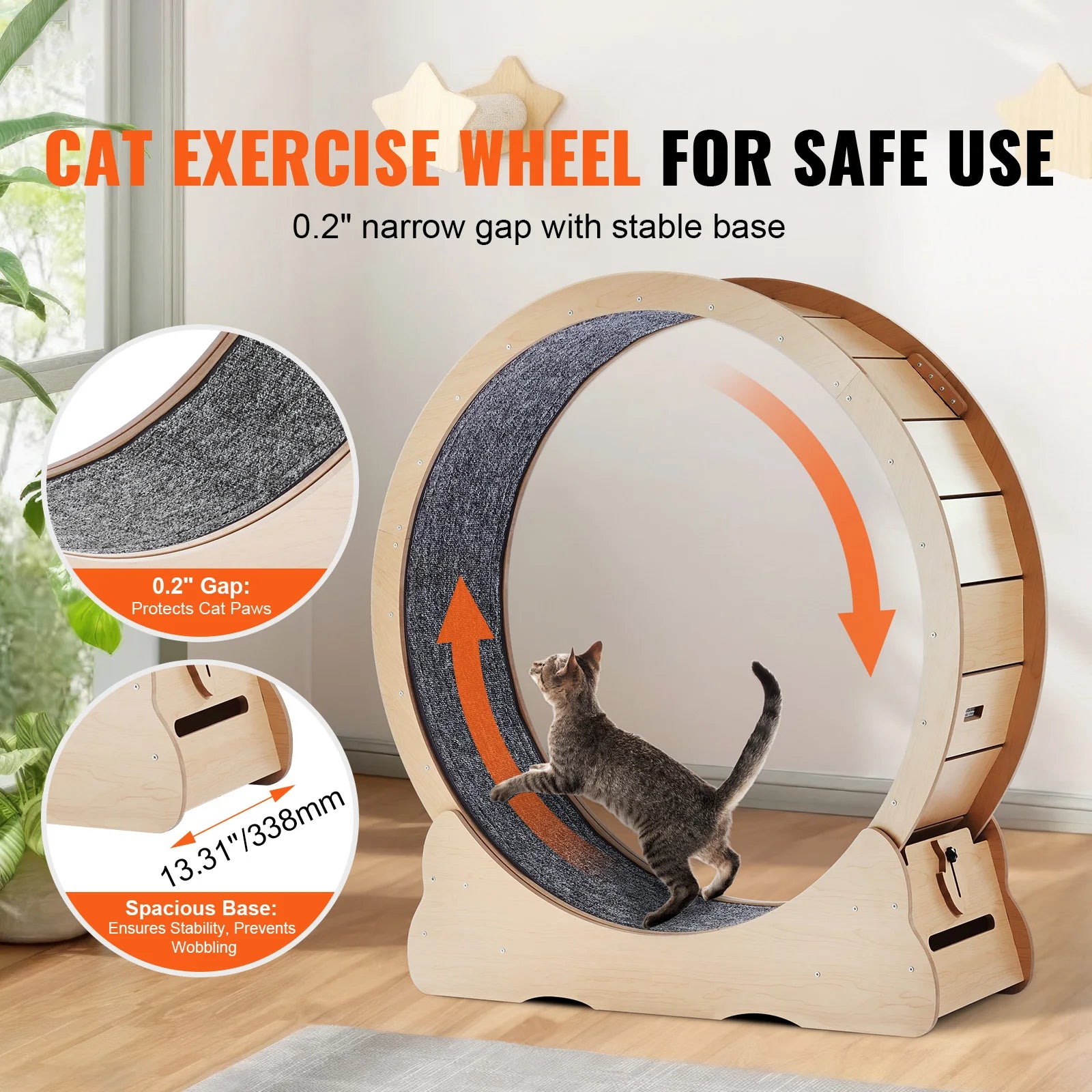 Wooden Cat Exercise Wheel