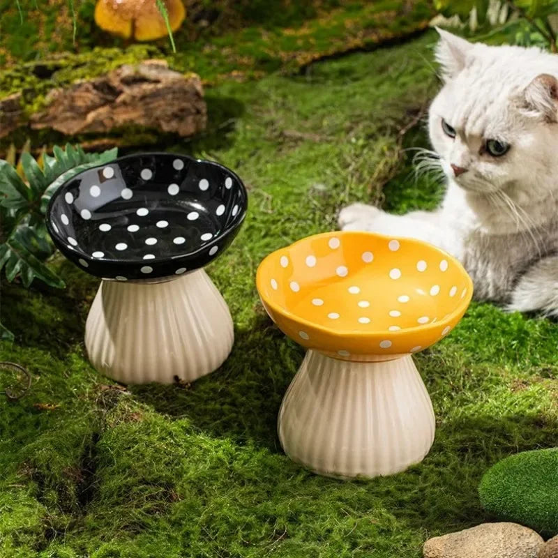 Mushroom Cat Feeding Bowl