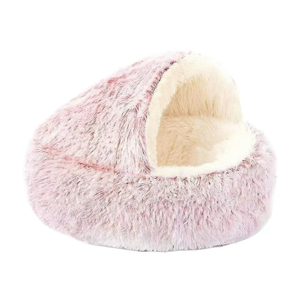 Winter Plush Cat Bed