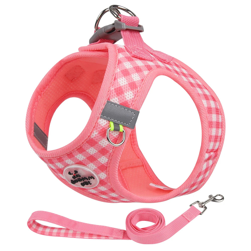Plaid Cat  Harness Leash