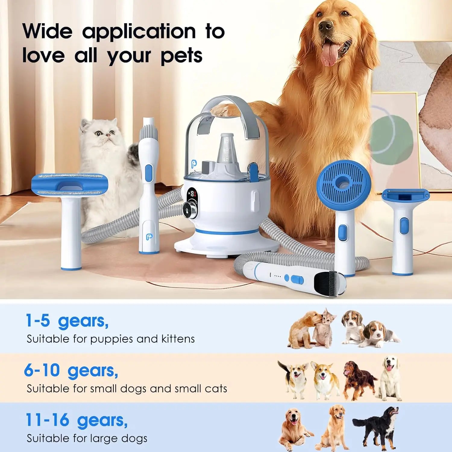 Pet Grooming Vacuum Kit