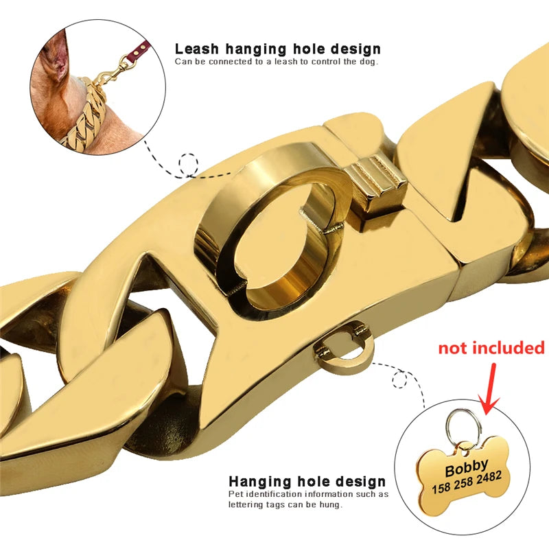 Solid Cuban Dog Collar