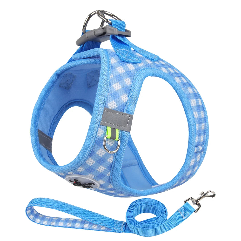 Plaid Cat  Harness Leash