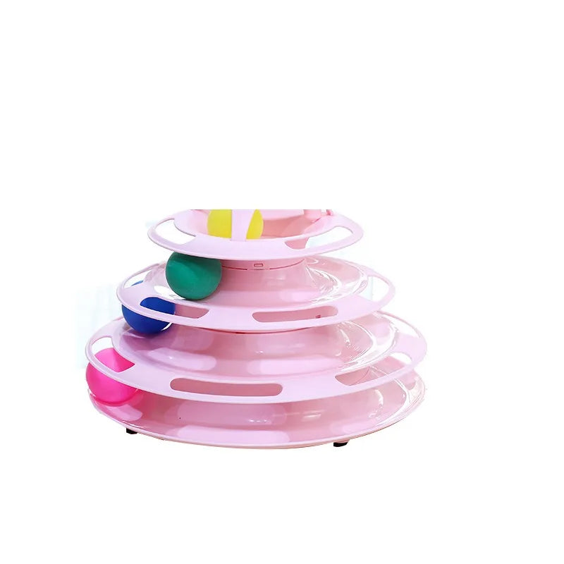 3-Layer Cat Ball Turntable Toy