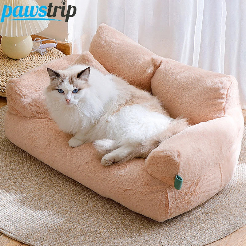 Luxury Plush Cat Bed Sofa