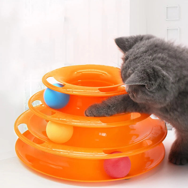 3-Layer Cat Ball Turntable Toy