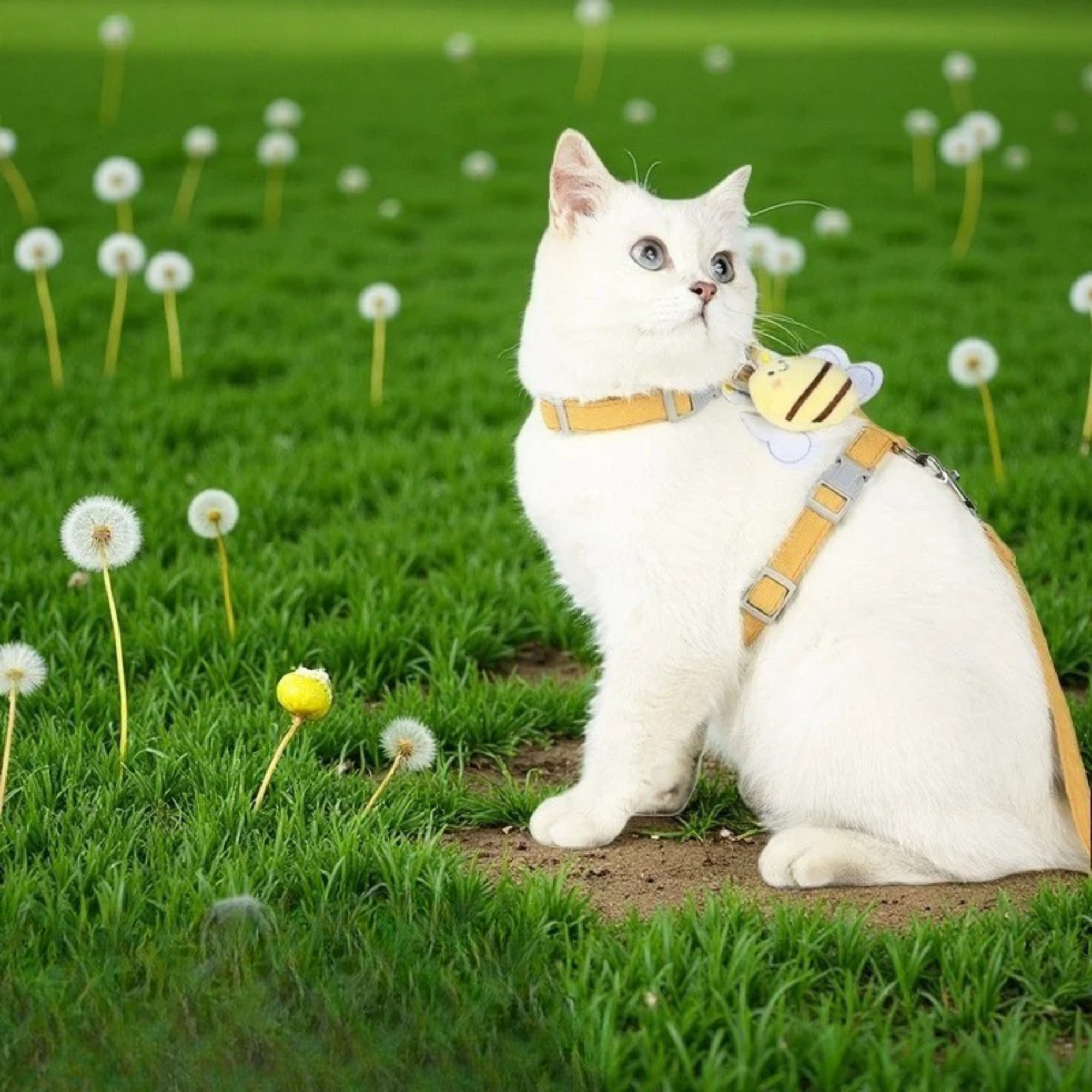 Bee Cat Vest Leash Set